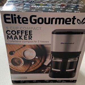 Elite Gourmet 5-Cup Compact Coffee Maker, model EHC9420. NIB
